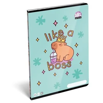 Füzet, tűzött, A4, sima, 32 lap LIZZYSULI, "Lollipop Capybara"