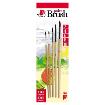 Ecsetkészlet, no. 2-4-6-8-10, fa, ICO "Süni", natúr Ecsetkészlet, no. 2-4-6-8-10, fa, ICO "Süni", natúr