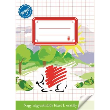 Füzet, tűzött, A5, nagy kockás, 32 lap, 1. osztály, ICO "Süni Sulikész" Füzet, tűzött, A5, nagy kockás, 32 lap, 1. osztály, ICO "Süni Sulikész"