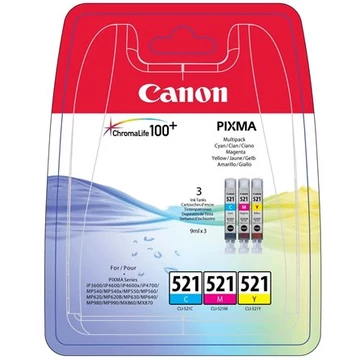 CLI-521KIT Tintapatron multipack Pixma iP3600, 4600 nyomtatókhoz, CANON, c+m+y, 3*9ml CLI-521KIT Tintapatron multipack Pixma iP3600, 4600 nyomtatókhoz, CANON, c+m+y, 3*9ml