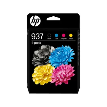 6C400NE Tintapatron multipack Officejet Pro 9120e, 9130e nyomtatókhoz, HP 937 b+c+m+y, 1250+3*800 oldal