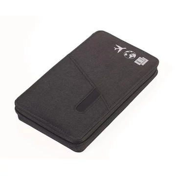 Dokumentumtároló, utazáshoz, RFID védelemmel, golyóstollal, TROIKA "Cargosafe", sötétszürke Dokumentumtároló, utazáshoz, RFID védelemmel, golyóstollal, TROIKA "Cargosafe", sötétszürke