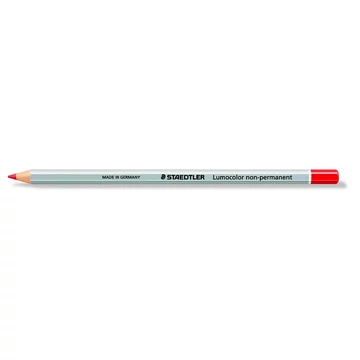Jelölőceruza, hatszögletű, mindenre író, lemosható (omnichrom), STAEDTLER "Lumocolor 108", piros