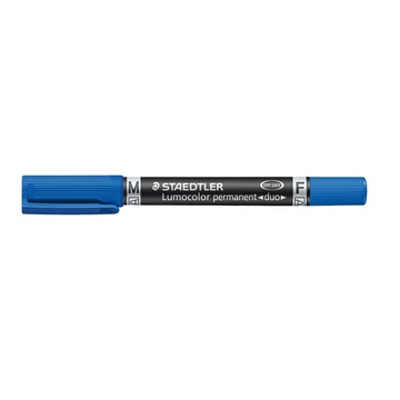 Alkoholos marker, 0,6/1,5 mm, kúpos, kétvégű, STAEDTLER "Lumocolor® duo 348", kék Alkoholos marker, 0,6/1,5 mm, kúpos, kétvégű, STAEDTLER "Lumocolor® duo 348", kék