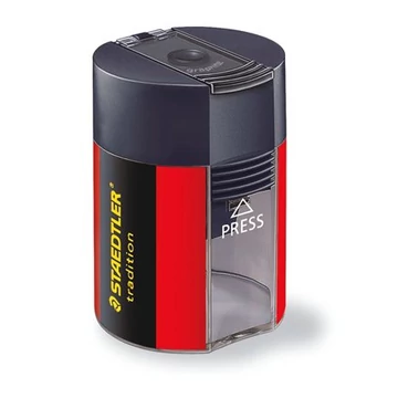 Hegyező, egylyukú, tartályos, STAEDTLER "511", fekete-piros Hegyező, egylyukú, tartályos, STAEDTLER "511", fekete-piros