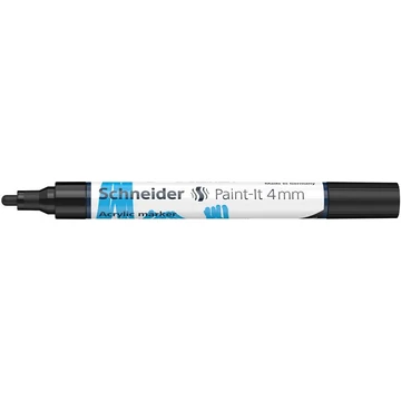 Dekormarker, akril, 4 mm, SCHNEIDER "Paint-It 320", fekete Dekormarker, akril, 4 mm, SCHNEIDER "Paint-It 320", fekete