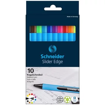 Golyóstoll készlet, 0,7 mm, kupakos, SCHNEIDER "Slider Edge XB", vegyes színek