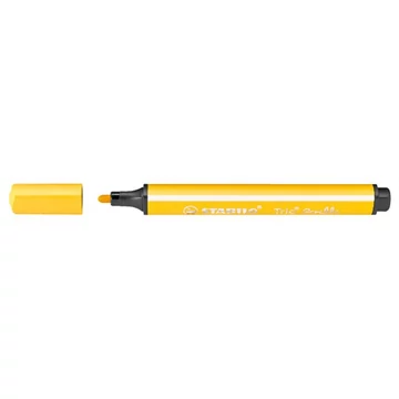 Filctoll, 1,5-2 mm, rugós hegy, STABILO "Trio Scribbi", sárga
