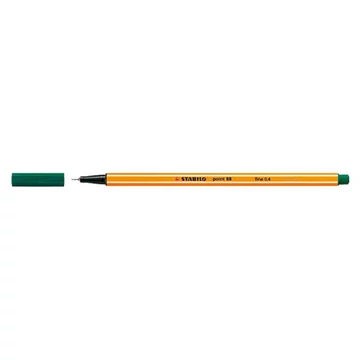 Tűfilc, 0,4 mm, STABILO "Point 88", fenyőzöld