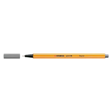 Tűfilc, 0,4 mm, STABILO "Point 88", szürke