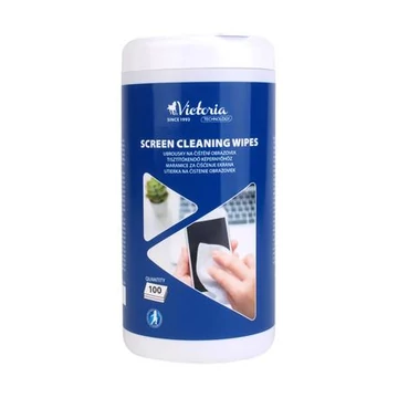 Tisztítókendő, képernyőhöz, 100 db, VICTORIA TECHNOLOGY Tisztítókendő, képernyőhöz, 100 db, VICTORIA TECHNOLOGY