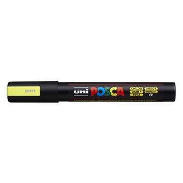 Dekormarker, 1,8-2,5 mm, UNI "Posca PC-5M", fluor sárga