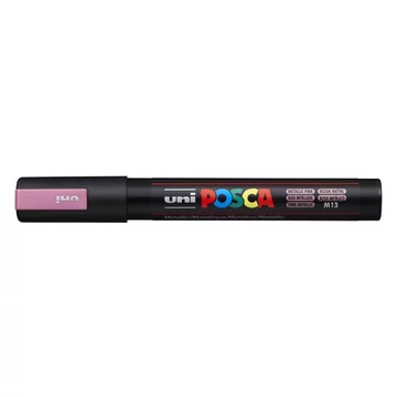 Dekormarker, 1,8-2,5 mm, UNI "Posca PC-5M", metálrózsaszín