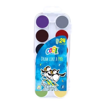 Vízfesték, 24 szín, 24 mm, COOL BY VICTORIA