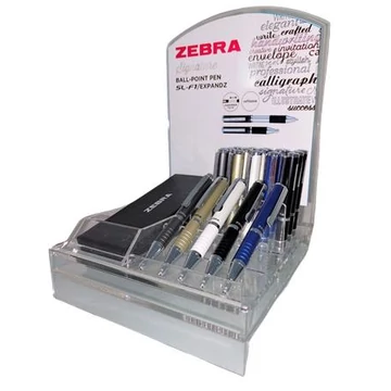 Golyóstoll display, 0,24 mm, teleszkópos, ZEBRA "SL-F1", kék