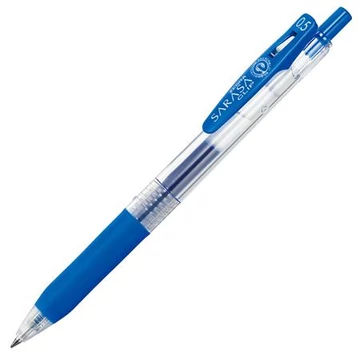 Zseléstoll, 0,33 mm, nyomógombos, ZEBRA "Sarasa Clip", kobalt kék