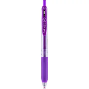 Zseléstoll, 0,33 mm, nyomógombos, ZEBRA "Sarasa Clip", lila