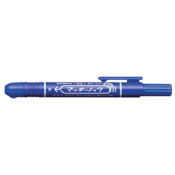 Alkoholos marker, 1,3 mm, nyomógombos, ZEBRA "Mckie Retractable", kék