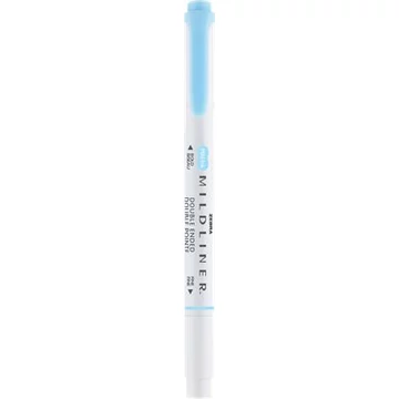 Szövegkiemelő, 1,0/3,5 mm, kétvégű, ZEBRA "Mildliner Fluorescent", kék