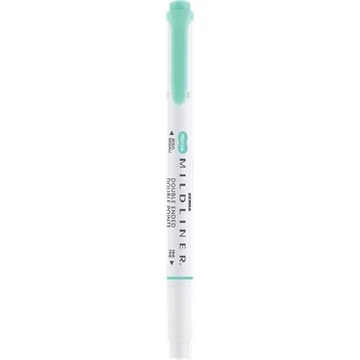 Szövegkiemelő, 1,0/3,5 mm, kétvégű, ZEBRA "Mildliner Fluorescent", türkiz