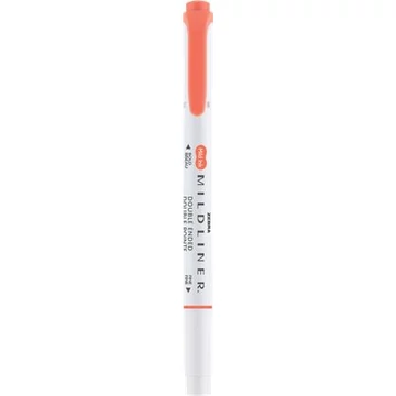 Szövegkiemelő, 1,0/3,5 mm, kétvégű, ZEBRA "Mildliner Warm", cinóber