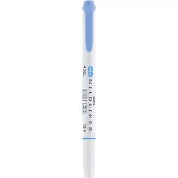 Szövegkiemelő, 1,0/3,5 mm, kétvégű ZEBRA "Mildliner Cool & Refined" kék