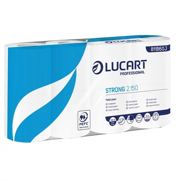Toalettpapír, 2 rétegű, kistekercses, 8 tekercses, LUCART "Strong 2.150", fehér Toalettpapír, 2 rétegű, kistekercses, 8 tekercses, LUCART "Strong 2.150", fehér