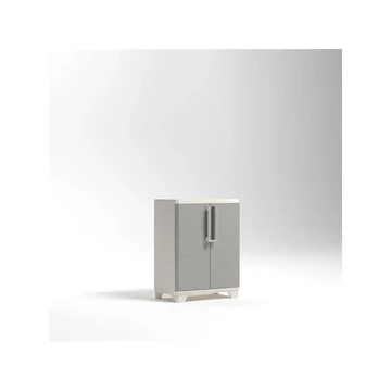 Szerszámtároló szekrény, alacsony, műanyag, KETER "Linear Wood", világos/bézs Szerszámtároló szekrény, alacsony, műanyag, KETER "Linear Wood", világos/bézs