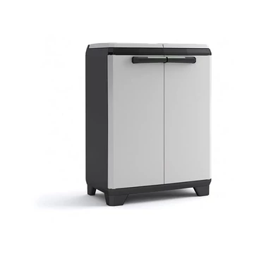 Szelektív hulladékgyűjtő szekrény, műanyag, KETER "Split Premium", szürke/fekete