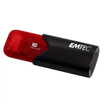 Pendrive, 16GB, USB 3.2, EMTEC "B110 Click Easy", fekete-piros Pendrive, 16GB, USB 3.2, EMTEC "B110 Click Easy", fekete-piros