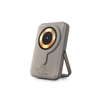 Mágneses powerbank, vezeték nélküli, 10K mAh, URBAN FACTORY, szürke