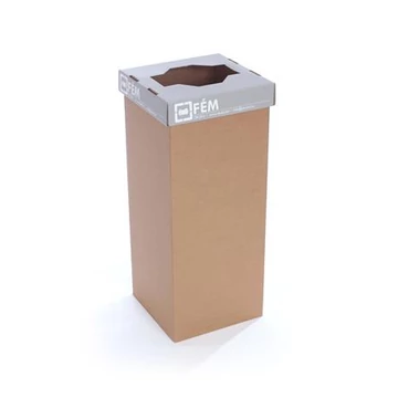 Szelektív hulladékgyűjtő, újrahasznosított, 50 l, RECOBIN "Office", szürke