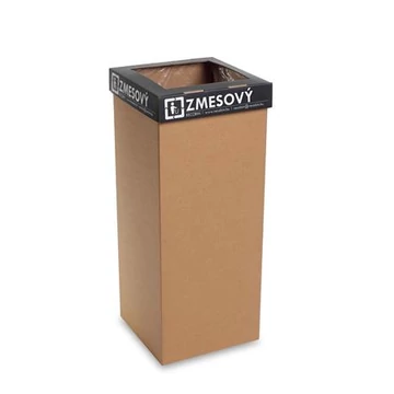 Szelektív hulladékgyűjtő, újrahasznosított, szlovák felirat, 50 l, RECOBIN "Office", fekete Szelektív hulladékgyűjtő, újrahasznosított, szlovák felirat, 50 l, RECOBIN "Office", fekete