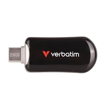 Pendrive, 256GB, USB-C 3.2 Gen1, VERBATIM "Plectra", fekete Pendrive, 256GB, USB-C 3.2 Gen1, VERBATIM "Plectra", fekete