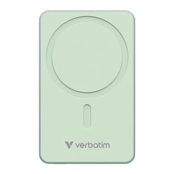 Power bank, külső akkumulátor, vezeték nélküli, 10.000mAh, VERBATIM "Charge n Go Essentials", zöld Power bank, külső akkumulátor, vezeték nélküli, 10.000mAh, VERBATIM "Charge n Go Essentials", zöld