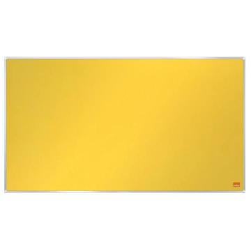 Textiltábla, széles képarány, 40"/89x50cm, alumínium keret, NOBO "Impression Pro", sárga