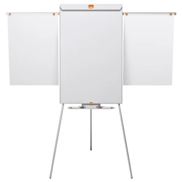 Flipchart tábla, mágneses felület, 2 db segédkarral, NOBO "Essentials", fehér