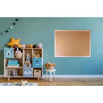 Parafatábla, 90x120 cm, fa keret, VICTORIA VISUAL Parafatábla, 90x120 cm, fa keret, VICTORIA VISUAL