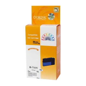 711XL/CZ132A Tintapatron, ORINK, sárga, 30ml