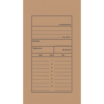 Fogászati röntgentasak 82x125 mm+12 mm klapni