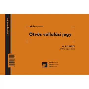 Ötvös vállalási jegy 50x2 lapos tömb 203x140 mm Ötvös vállalási jegy 50x2 lapos tömb 203x140 mm