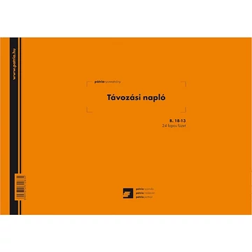 Távozási napló 24 lapos füzet A/4 fekvő
