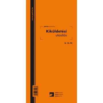 Kiküldetési utasítás (belföldi) 50 lapos tömb 140x285 mm Kiküldetési utasítás (belföldi) 50 lapos tömb 140x285 mm