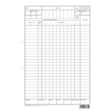 Élelmezési anyag biztosítási bizonylat I. szabadlap A/4 álló Élelmezési anyag biztosítási bizonylat I. szabadlap A/4 álló