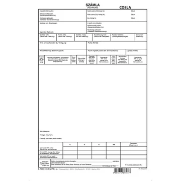 Deviza számla (RECHNUNG) 5 lapos garn. Deviza számla (RECHNUNG) 5 lapos garn.