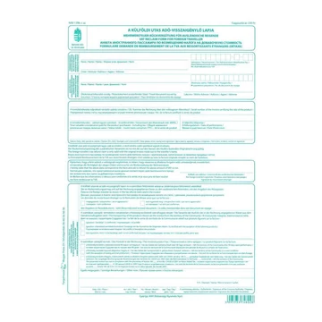 A külföldi utas adó-visszaigénylő lapja A külföldi utas adó-visszaigénylő lapja