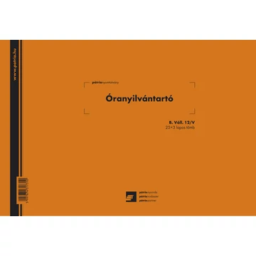 Óra nyilvántartó 25x3 lapos tömb A/4 fekvő Óra nyilvántartó 25x3 lapos tömb A/4 fekvő