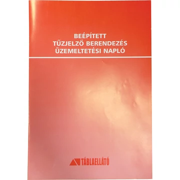 Beépített tűzjelző készülék üzemeltetési napló