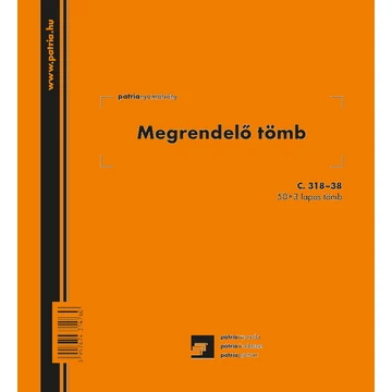 Megrendelőtömb 50x3 lapos tömb 185x203 mm Megrendelőtömb 50x3 lapos tömb 185x203 mm