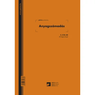 Anyagszámadás 50 lapos füzet A/4 álló Anyagszámadás 50 lapos füzet A/4 álló